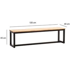 Wohnling Sitzbank Akazie Braun 120 x 45 x 40 cm