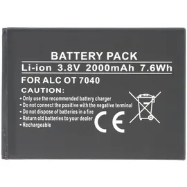 AccuCell Akku passend für Alcatel One Touch Pop C7, TLi019B1 3,8 Volt, 2000mAh