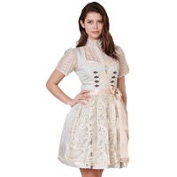 Krüger Madl Dirndl 'Dalina' Spitzenschürze 412465, Hellblau Creme 50 blau