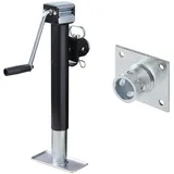 PRO PLUS Anhängerstütze mit Kurbel und Halter klappbar 1000 kg 420-680 mm