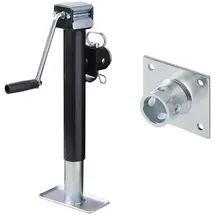 PRO PLUS Anhängerstütze mit Kurbel und Halter klappbar 1000 kg 420-680 mm
