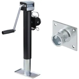 PRO PLUS Anhängerstütze mit Kurbel und Halter klappbar 1000 kg 420-680 mm