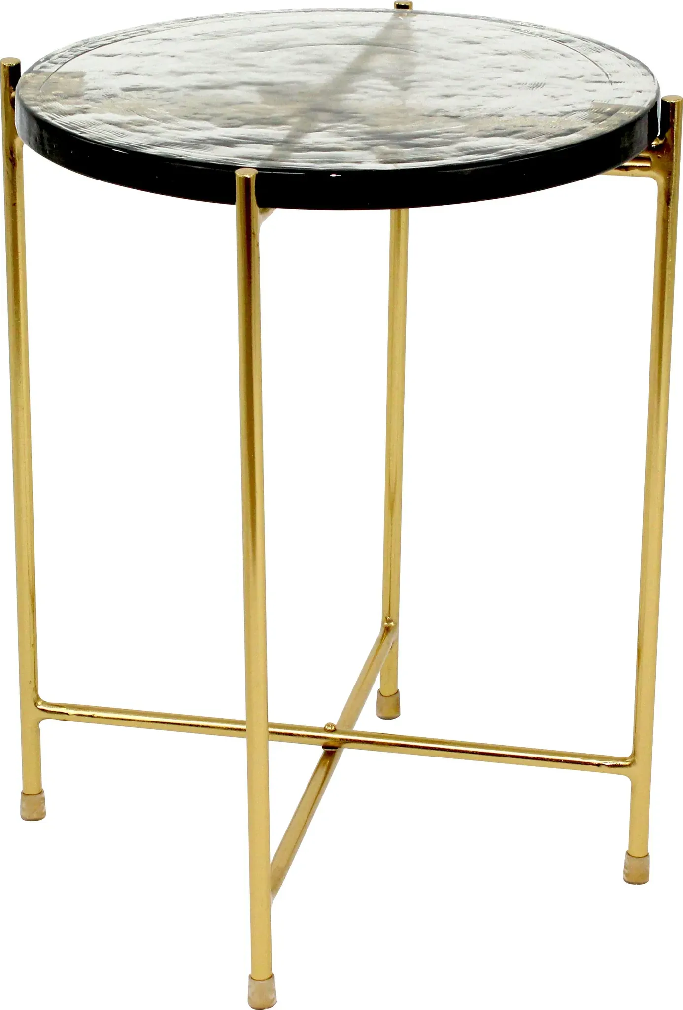 Couchtisch PAROLI, gold (gold, klar), B:40cm H:50cm T:40cm, Tische, Couchtisch