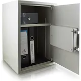BITUXX Safe Tresor Wandtresor Aktentresor Geldschrank Maße(b/h/t): 350 mm x 520 mm x 360 mm - Türstärke: 4 mm Lichtgrau