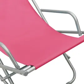 vidaXL Schaukelstühle 2 St. Stahl rosa