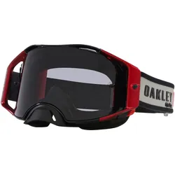 Oakley Airbrake MX Troy Lee Designs Series, Crossbrille - Grau/Schwarz/Rot Leicht-Getönt
