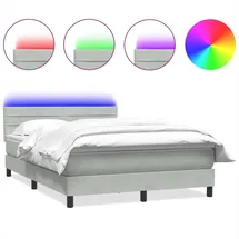 vidaXL Boxspringbett 160 x 220 cm Hellgrau