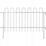 Kadax Gartengitter Zaun-Set 99 x 70 cm Grau/Schwarz