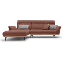 hülsta sofa Ecksofa hs.460, Sockel in Eiche, Alugussfüße in umbragrau, Breite 298 cm braun