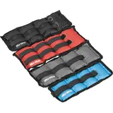 GORILLA SPORTS® Gewichtsmanschetten - Set 10kg, Verstellbar - Fußgelenkgewichte, Armgewichte, Handgelenkgewichte, Handgelenk, Laufgewichte - Blau/Grau/Rot/Schwarz