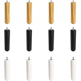 Natural Goods Berlin 4X Möbelfüße Fritz - hochwertige Möbelfüße Massivholz Schwarz 17 cm - für Bettbeine & Regalstützen - DIY Sofabeine aus Eichenholz für Möbelumbau, Upcycling stabil robust