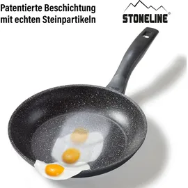 STONELINE Pfannen-Set 3-tlg. 16 cm + 20 cm + 24 cm schwarz Aluguss