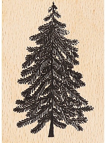 Holzstempel "Baum", 4 x 6,5 cm