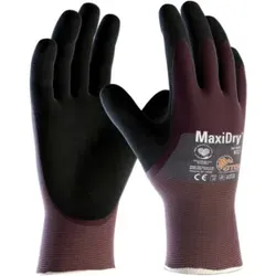 Handschuhe MaxiDry® 56-425 Gr.7 lila/schwarz Nyl.EN 388 PSA II ATG