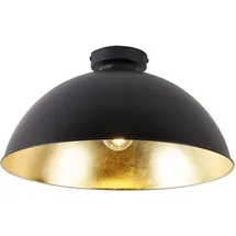 QAZQA Deckenleuchte schwarz mit Gold 42 cm verstellbar - Magnax