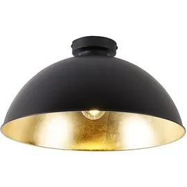 QAZQA Deckenleuchte schwarz mit Gold 42 cm verstellbar - Magnax