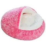 SWZEC HABOZ GoHöhle - Ergonomische Hundehöhle für gelenkschonende Schläfchen (80cm,Pink2)