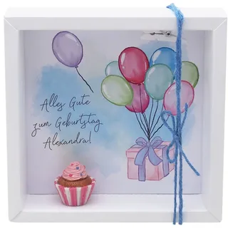 ZauberDeko Geschenkbox Geldgeschenk Verpackung Geburtstag personalisiert MIT NAMEN Luftballon