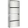 vidaXL Schuhschrank 63 x 134 x 17 cm grau / betongrau mit Spiegel