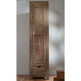 MASSIVMOEBEL24.DE Schrank 48 x 200 x 60 cm Grau