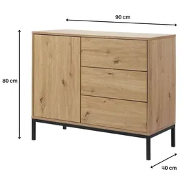 CaliCosy Kommode 90 x 80 x 49,5 cm Beige