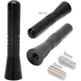 Trade Shop Traesio - Trade Shop - antenna universale mini 6 cm corta am fm colore nero per autoradio radio dab -