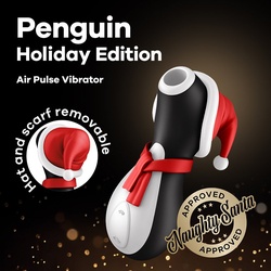 Satisfyer Penguin Holiday Edition, 12,5 cm, schwarz | weiß | rot