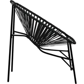 vidaXL Gartenstuhl in Ei-Form 69 x 83,5 x 82 cm schwarz 1 St.