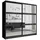 Lomadox Schwebetürenschrank Tortona-166 230 x 215 x 62 cm Schwarz