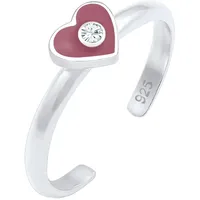 Elli Kinder Herz Emaille Kristall 925 Silber Ringe Damen