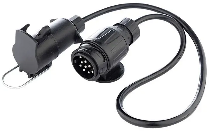 Adapter-Buchse für Anhängerkupplung, 13-polig auf 7-polig, mit 75 cm Kabel
