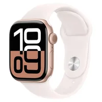 Apple Watch Series 10 GPS 42 mm Aluminiumgehäuse roségold Sportarmband blassrosa S/M