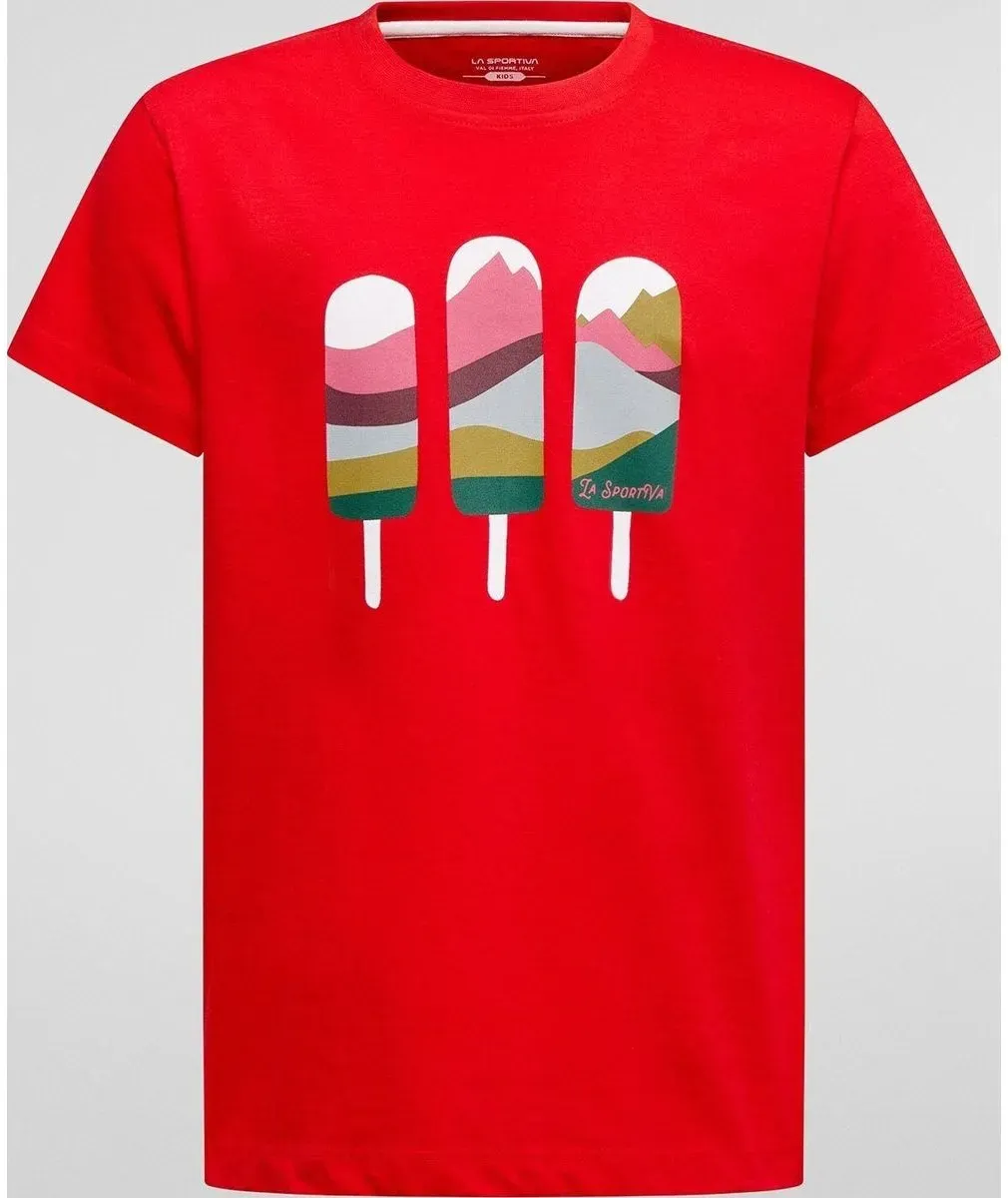 La Sportiva Icy Mountains T-shirt K mountain red (R24R24) 140