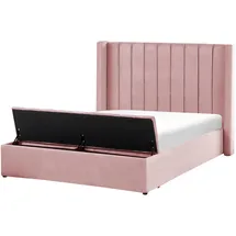 Beliani Polsterbett 140 x 200 cm Rosa