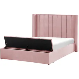 Beliani Polsterbett 140 x 200 cm Rosa