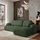masseno Eckcouch Polyester mit Schlaffunktion L-Form 3-Sitzer Grün