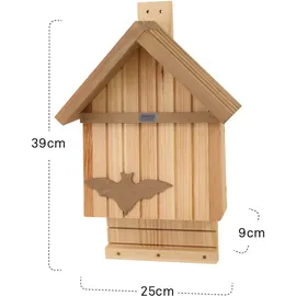 Siena Garden Fledermauskasten Nachtflatter Kiefer FSC 100%, 25x9x39 cm