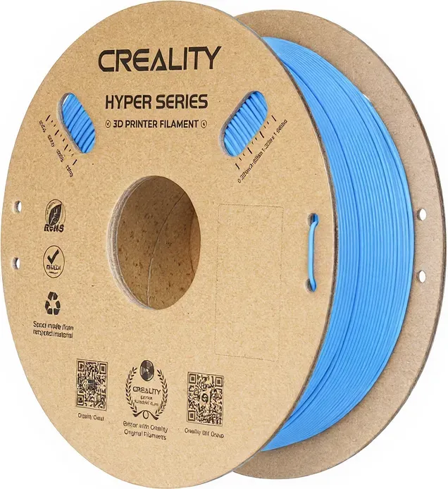 Creality Hyper PLA Blau 1 kg Hochgeschwindigkeit 30–600 mm/s, Formgenauigkeit ±0,02 mm, Kompatibel mit den meisten FDM-3D-Druckern, 1 kg (2,2 lbs) Spule