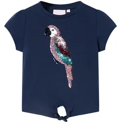 Kinder-T-Shirt Marineblau 128