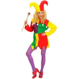 W WIDMANN MILANO Party Fashion - Kostüm Spaßvogel, Kleid, Hofnarr, Clown, Faschingskostüme