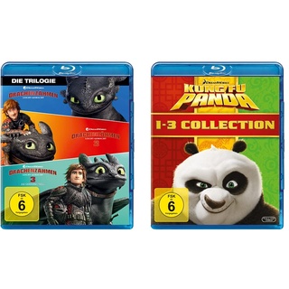 Drachenzähmen leicht gemacht 1 - 3 Movie Collection [Blu-ray] & Kung Fu Panda 1-3 [Blu-ray]