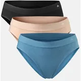 BAMBOO BIKINI - 3-Pack - Schwarz | Lyon Blau | Beige - XL/2XL