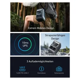 Anker SOLIX C300X Tragbare Powerstation 288Wh
