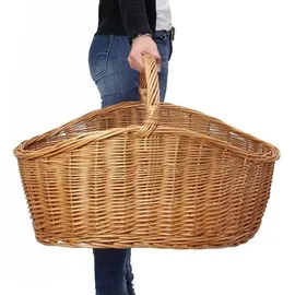 Dekoleidenschaft Einkaufskorb Maxi aus Weide 49 x 68 x 47 cm braun