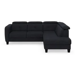 sit&more Ecksofa SIT & MORE "Belluci L-Form", blau (tiefblau), B:249cm H:85cm T:195cm, Sofas, Ecksofa, inklusive Federkern, wahlweise mit Bettfunktion und Bettkasten