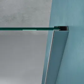 mai & mai Walk-in Duschwand Für Dusche Duschabtrennung 120x90cm mit 2 festen Seitenelementen 8mm Esg-sicherheitsglas in Klarglas & Nano-versiegelung Bremen01ms-t