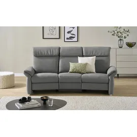 Wohnwert Trapezsofa Mikrofaser 3-Sitzer Grau