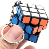 Zauberwürfel im Kleinformat mit Schlüsselanhänger, Mini Zauberwürfel Schlüsselanhänger, Schlüsselanhänger Magic Würfel für Kindergeparty Spielzeug Geschenke für Kinder Teenager Erwachsene(3x3)