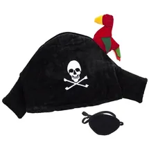 Bestsaller Piratenhut mit Papagei & Augenklappe Kinder Einheitsgröße