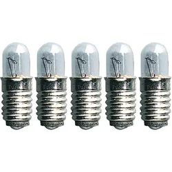 Ersatzlampen 5er Pack - E5 - 12V - 0,8W - klar - H: 1,5cm - D: 0,6cm